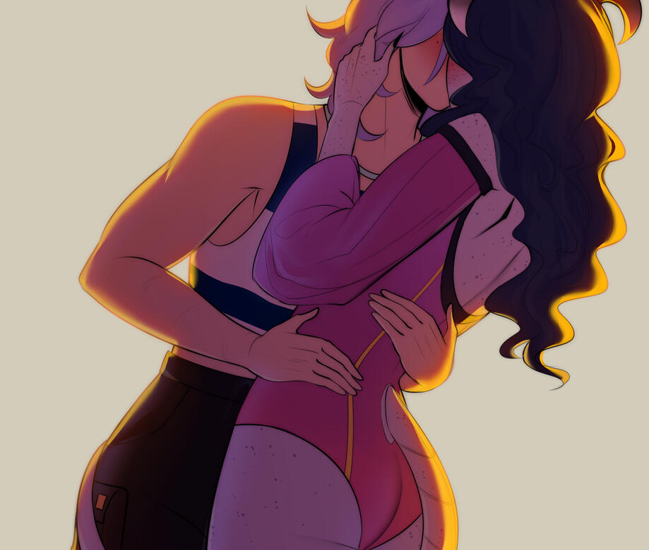 Sashi and Seiridoris kissing