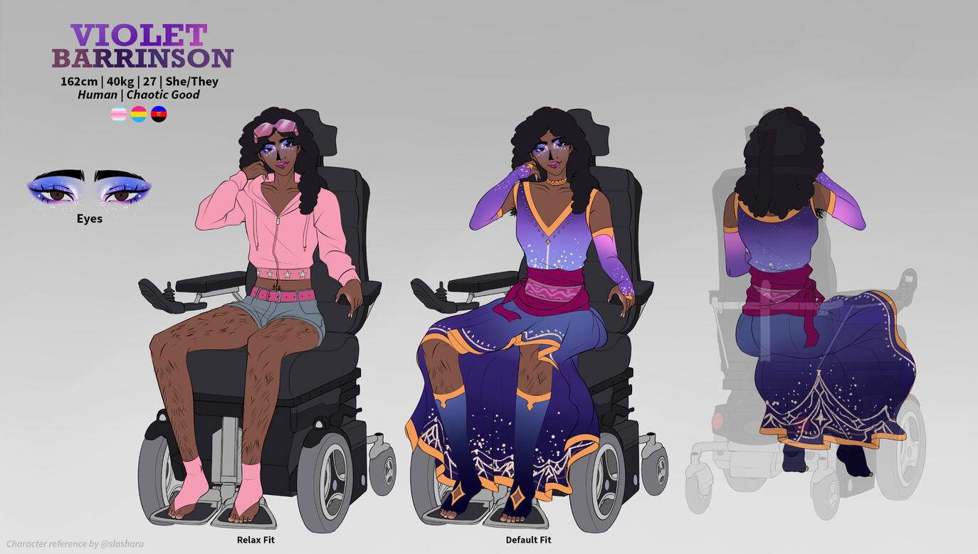 Violet character sheet